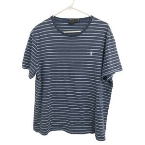 Polo Ralph Lauren Custom Slim Fit Blue Stripped Shirt Mens Size XL